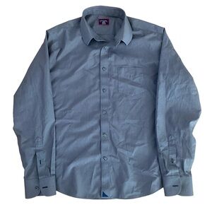 Untuckit dark gray button down long sleeve shirt‎